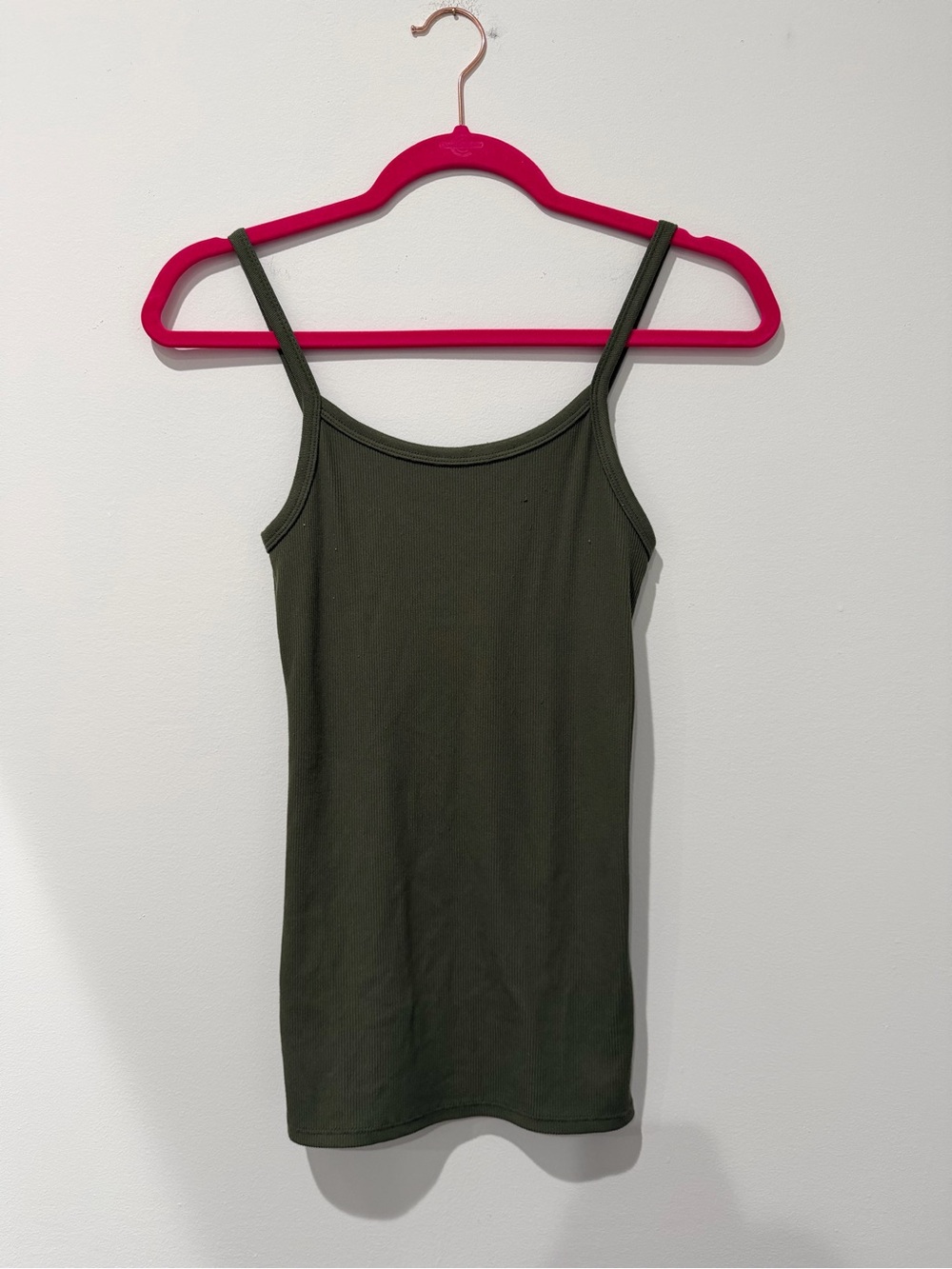 No Boundaries Olive Green Spaghetti Strap Tank